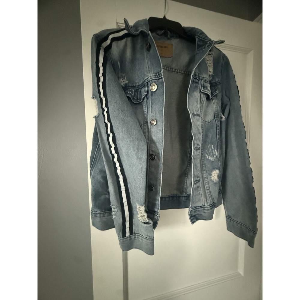 carbon mens jean jacket sz small - Picture 3 of 5